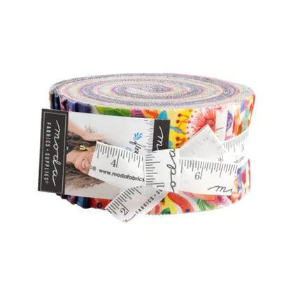 Multi Color Flower Patches Jelly Roll