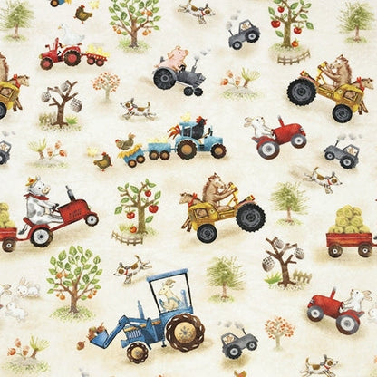 Funny Farm Digital Cuddle�� Beige 58/60" Fabric Per Yard