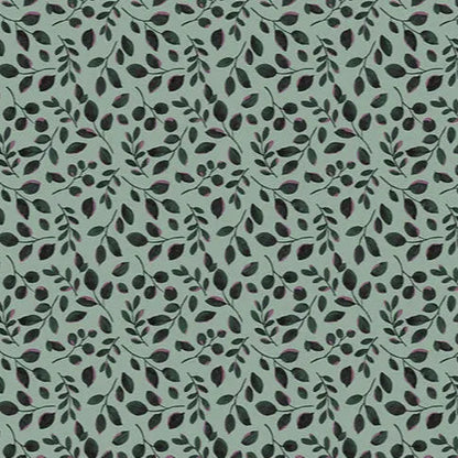 Garden Leaves Quilting Cuddle Green Fabric per yard