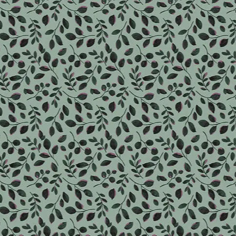 Garden Leaves Quilting Cuddle Green Fabric - ( 3/4 Yard Pack )