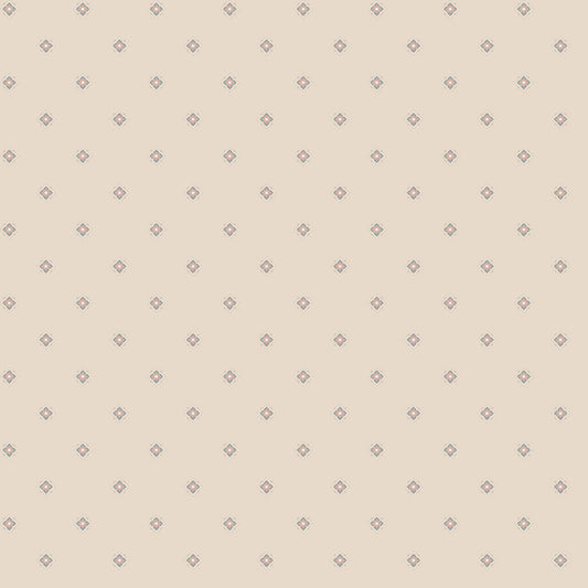 Geo Tan Meadow Blush 43"/44" Cotton Fabric Per Yard