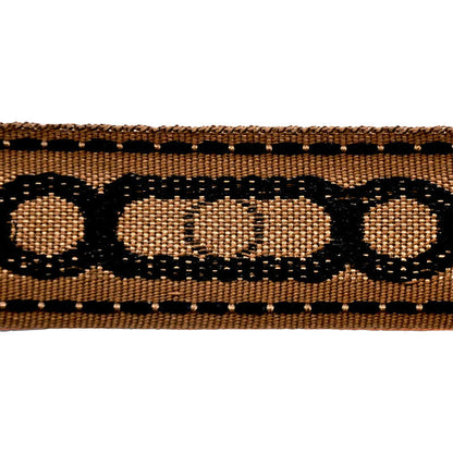 Godiva Collection - 1 1/2" width CIRCLE PATTERN BRAID (25 Yard Roll) - BR-7097-02/06 Chocolate and Brown
