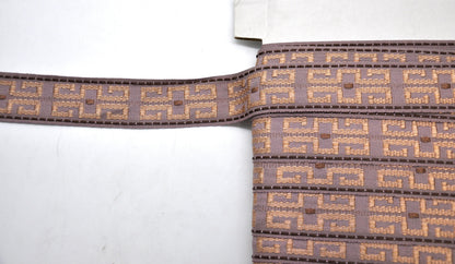Godiva Collection - 1 1/2" width CIRCLE PATTERN BRAID (25 Yard Roll) - BR-7097-21/38 Lilac and Toffee