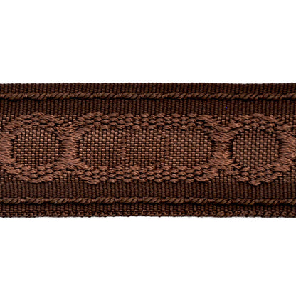 Godiva Collection - 1 1/2" width CIRCLE PATTERN BRAID (25 Yard Roll) - BR-7097-88/66 Dark Brick and Chocolate