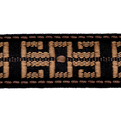 Godiva Collection - 1 1/2" width KEY PATTERN BRAID (25 Yard Roll) - BR-7096-02/06 Chocolate and Brown