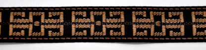 Godiva Collection - 1 1/2" width KEY PATTERN BRAID (25 Yard Roll) - BR-7096-02/06 Chocolate and Brown