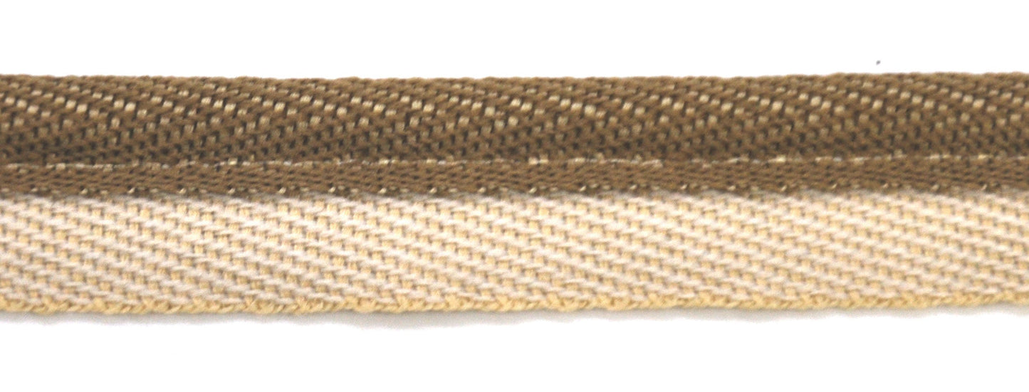 Godiva Collection - 1/4" Width PIPING CORD with LIP (50 Yard Roll) - BC-10098-82/28 Taupe and Beige