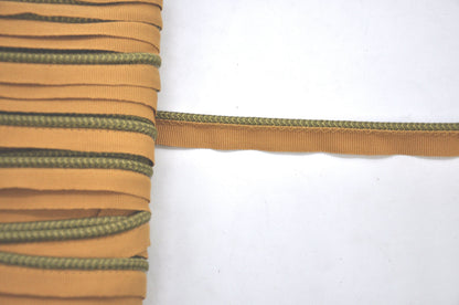 Godiva Collection - 1/4" Width PIPING CORD with LIP (50 Yard Roll) - BC-10099-63/61 Moss Green and Mocha