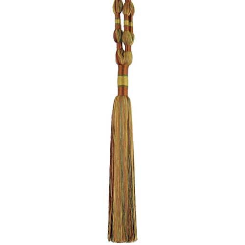 Godiva Collection - 12" length SINGLE TIEBACK - BT-6099-18/16 Sable and Rust