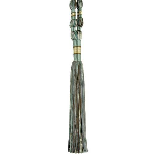 Godiva Collection - 12" length SINGLE TIEBACK - BT-6099-33/28 Turquoise and Beige