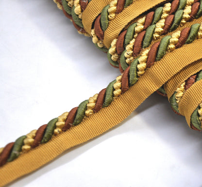 Godiva Collection - 3/8" Width CORD with LIP (50 Yard Roll) - BC-10097-18/16 Sable and Rust