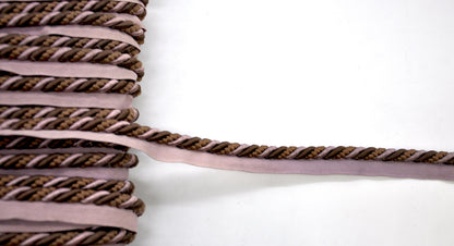 Godiva Collection - 3/8" Width CORD with LIP (50 Yard Roll) - BC-10097-21/38 Lilac and Toffee