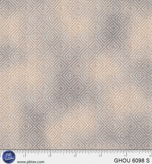 Golden Hour Sand Diamonds Cotton 44/45" Fabric Per Yard