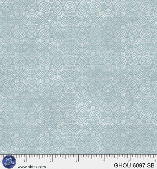 Golden Hour Sky Blue Tiled Geo Cotton 44/45 Fabric Per Yard