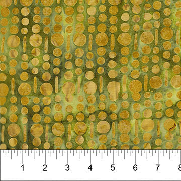 Golden & Green Bubble Cluster Bubble Pop 83704-74 Cotton 44/45 Fabric Per Yard