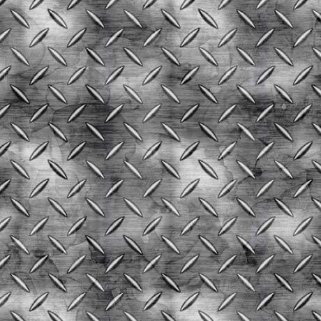 Gray Metal Plate Texture Smoke Wideback Cotton Fabric per yard