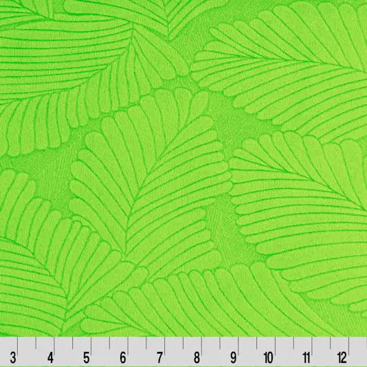Green Dark Lime Cuddle 3 Extra Wide Tropic Burnout Fabric per yard