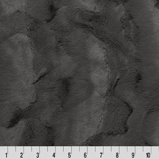 Grey Charcoal Luxe Cuddle Mirage 80" Fabric per yard