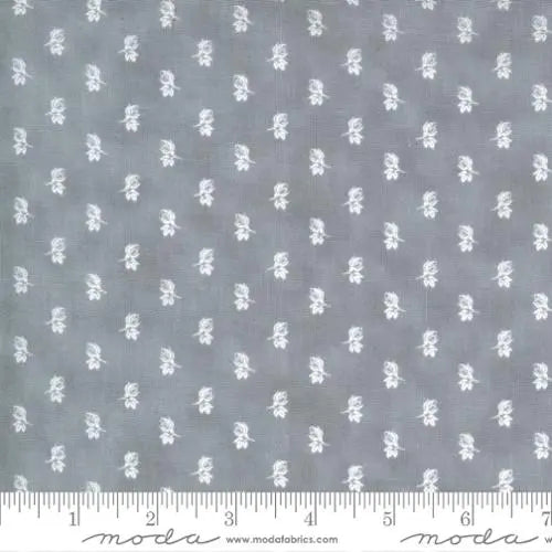 Grey Mini Floral 44"/45" Fabric Per Yard