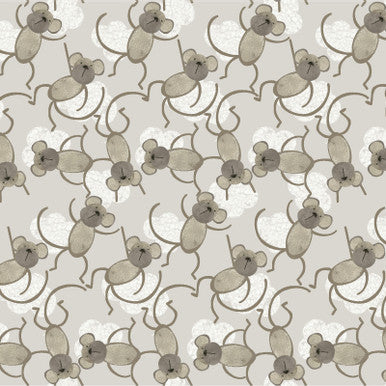 Jungle Romp Monkey Allover Beige 43"/44" Fabric Per Yard