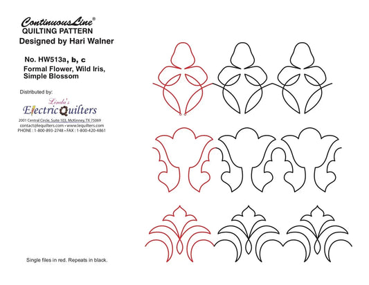 513 Floral 2 Pantograph by Hari Walner