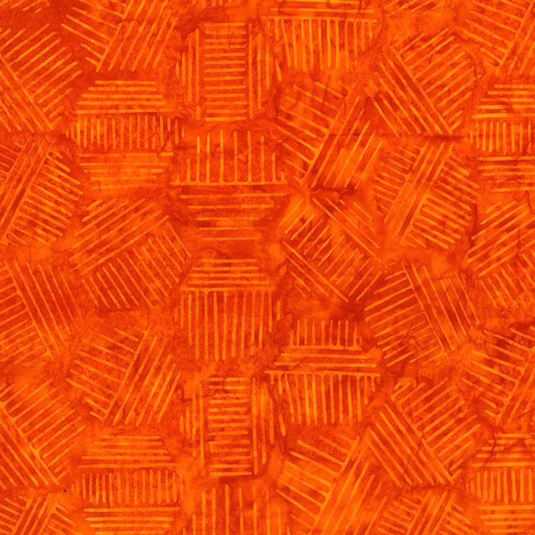 Hexies Pumpkin 81700-58 Cotton 44"/45" Fabric Per Yard