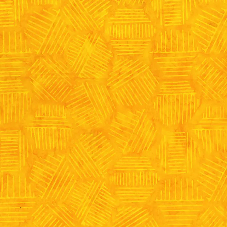 Hexies Yellow Sunglow 81700-53 Cotton 44"/45" Fabric Per Yard