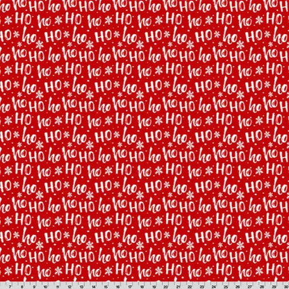 Ho Ho Ho Cloud Cuddle Scarlet Fabric per yard