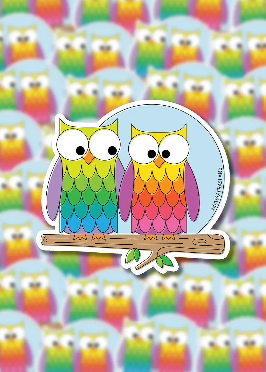 Hootsville Row Owls Stickers