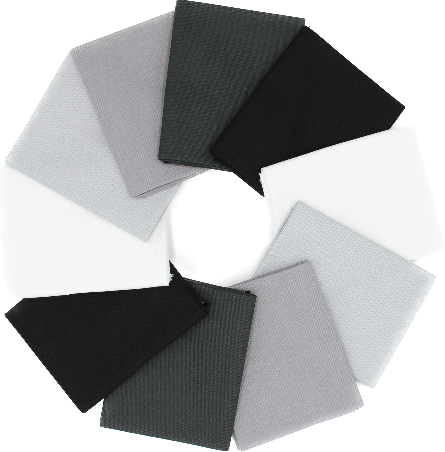 Supreme Solids - Fat Quarter Bundle - 10 pack (White/Grey/Black)