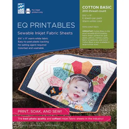 Inkjet Cotton Sheets by Electric Quilt - 6 count 8.5x11