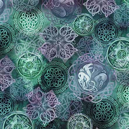Jade Elemental Magic Cotton 43"/44" Fabric Per Yard