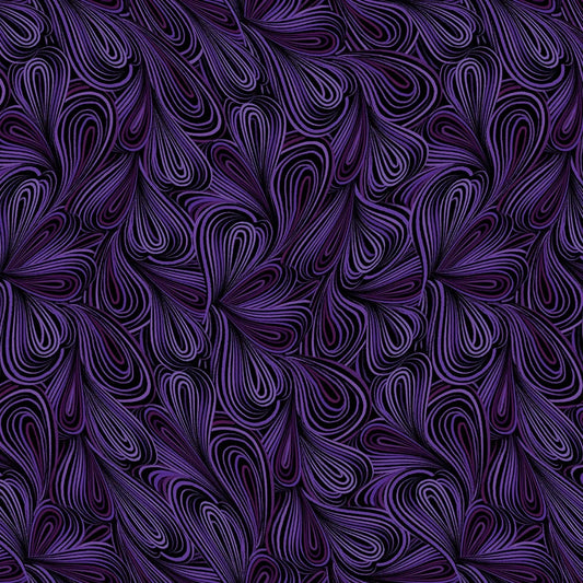 Purple Color Flow Cotton Wideback Fabric Per Yard