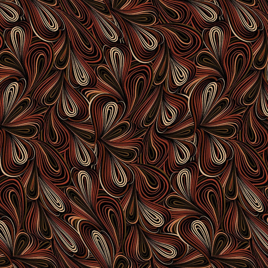 Brown Color Flow Cotton Wideback Fabric Per Yard