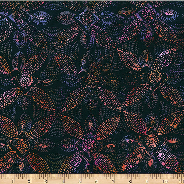 Kashmir Bali Batik Dotty Tile Cotton 44"/45" Fabric Per Yard