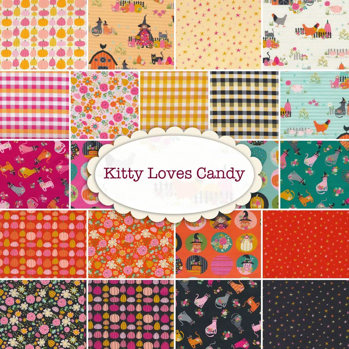 Kitty Loves Candy Poppie Cotton Fat Quarter Bundle