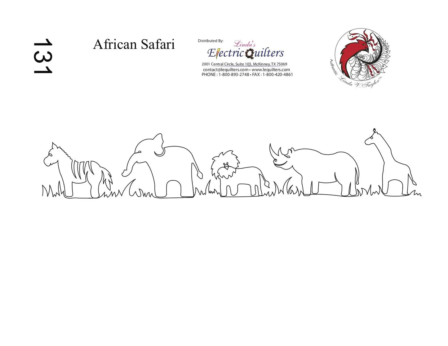 131 African Safari Pantograph by Linda V. Taylor