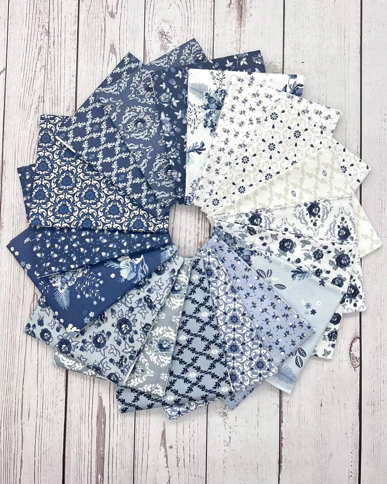 Lakeland Blues - 2 1/2" Strips 42 Prints