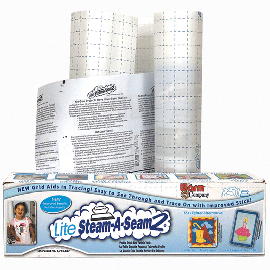 Lite Steam-A-Seam 2 18" x 25 YD Fusible Web - Lightweight Heat-Adhesive for Quilting