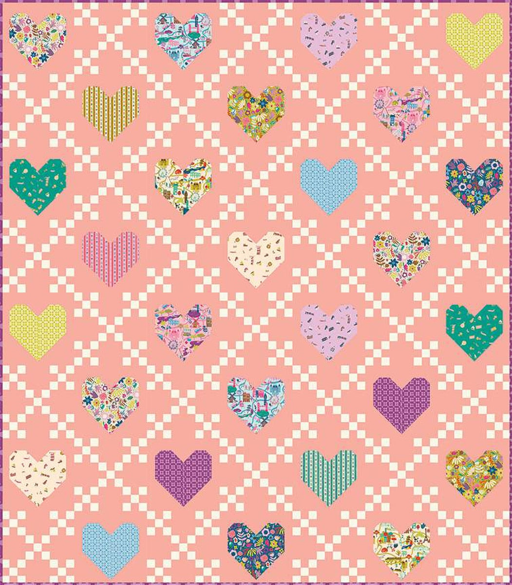Lo & Behold Stitchery Heirloom Hearts Quilt Pattern