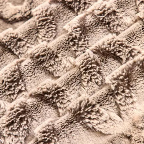 Luxe Cuddle Bunny Bailey Chocolate/Almond Fabric per yard