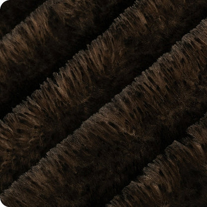 Luxe Cuddle Arctic Fox Black Coffee 58"/60" Fabric per yard