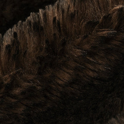 Luxe Cuddle Arctic Fox Black Coffee 58"/60" Fabric per yard
