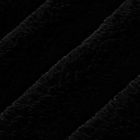 Luxe Cuddle Arctic Rabbit Black 58"/60" Fabric per yard