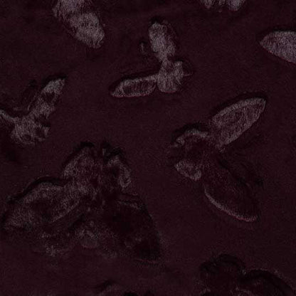Luxe Cuddle Butterfly Black Cherry 58" - 60" Fabric per yard