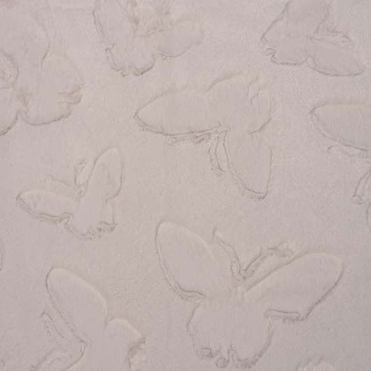 Luxe Cuddle Butterfly Pearl 58" - 60" Fabric per yard
