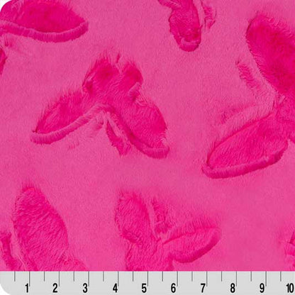 Luxe Cuddle Butterfly Think Pink 58" - 60" Fabric per yard