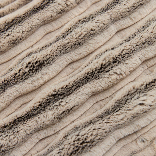 Luxe Cuddle Frosted Oceana Chocolate/Almnd 58" - 60" Fabric per yard