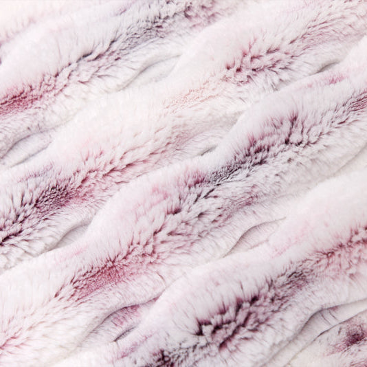 Luxe Cuddle Frosted Oceana Rosewater/Snow 58" - 60" Fabric per yard