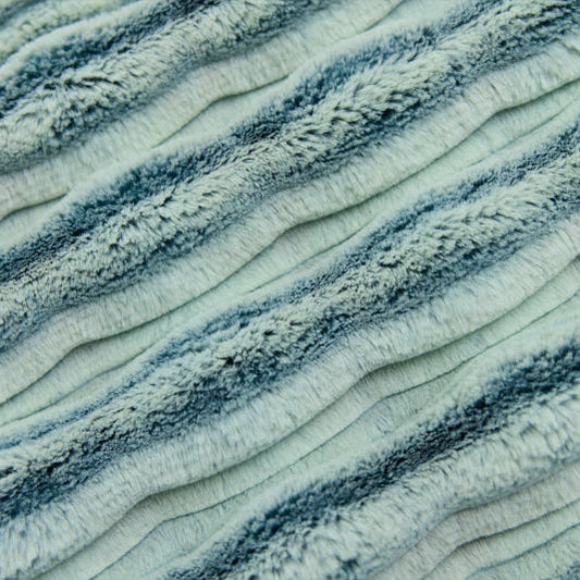 Luxe Cuddle Frosted Oceana Spruce/Ice 58" - 60" Fabric per yard